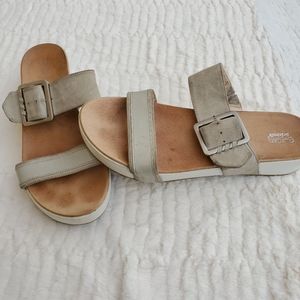 💸DONATED 💸 Flatform Slip On Sandals Leather